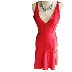 Nwt Topshop Red Sleeveless Fit and Flare Bodycon Dress